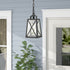 Industrial Exterior Pendant Light Hanging Matte Black Lantern Porch Light